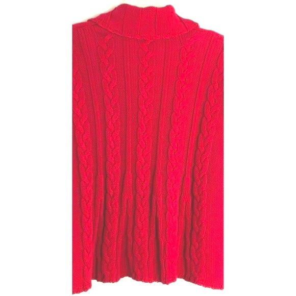 Additions By Chico's Open Front Cable Knit Cardigan Sweater Cotton Fuchsia XXL - Picture 4 of 5